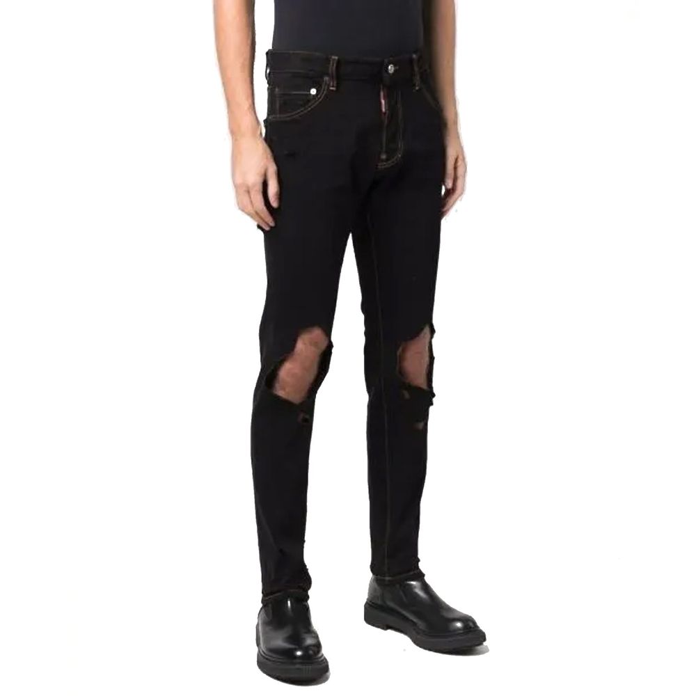 Dsquared² Schwarze Baumwolljeans Denim