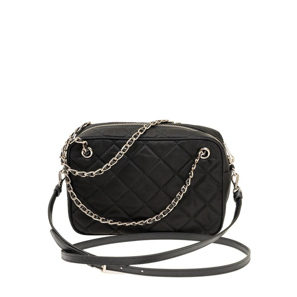 Prada Schwarze Nylon Umhängetasche