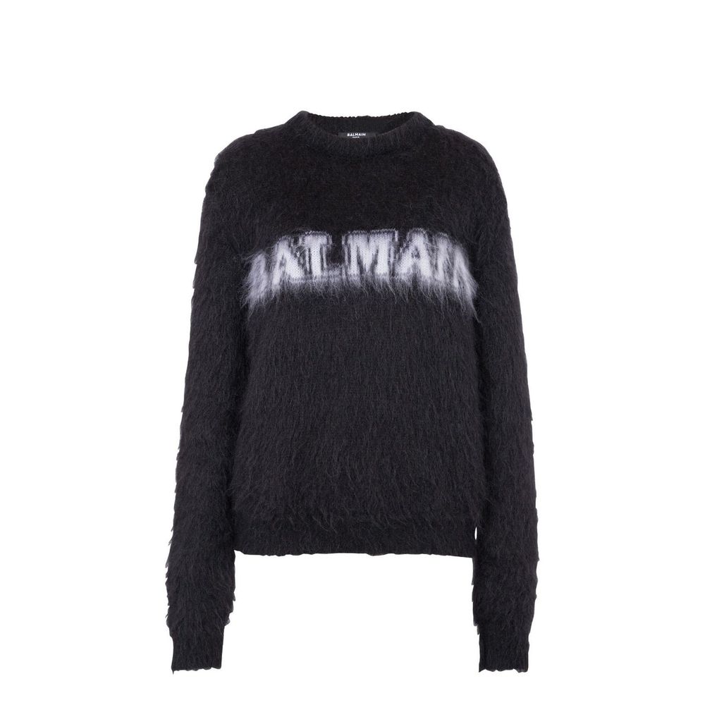 Balmain Schwarzer Sweatshirt aus Mohair