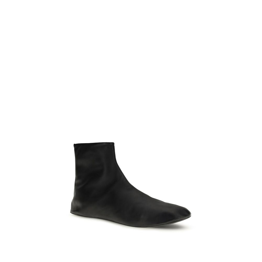 The Row Schwarze Lammleder-Ankle Boots Ovis Aries Aries