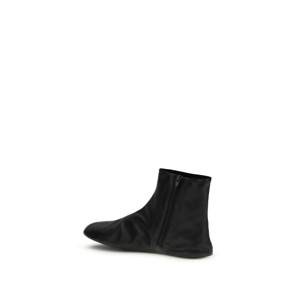 The Row Schwarze Lammleder-Ankle Boots Ovis Aries Aries