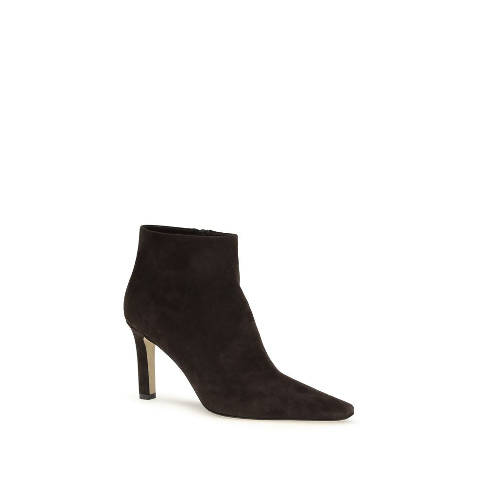 The Row Braune Stiefeletten aus Ziegenleder