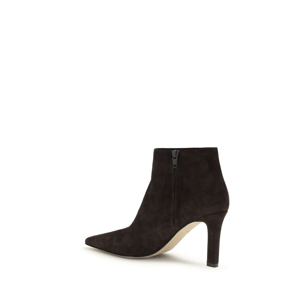 The Row Braune Stiefeletten aus Ziegenleder