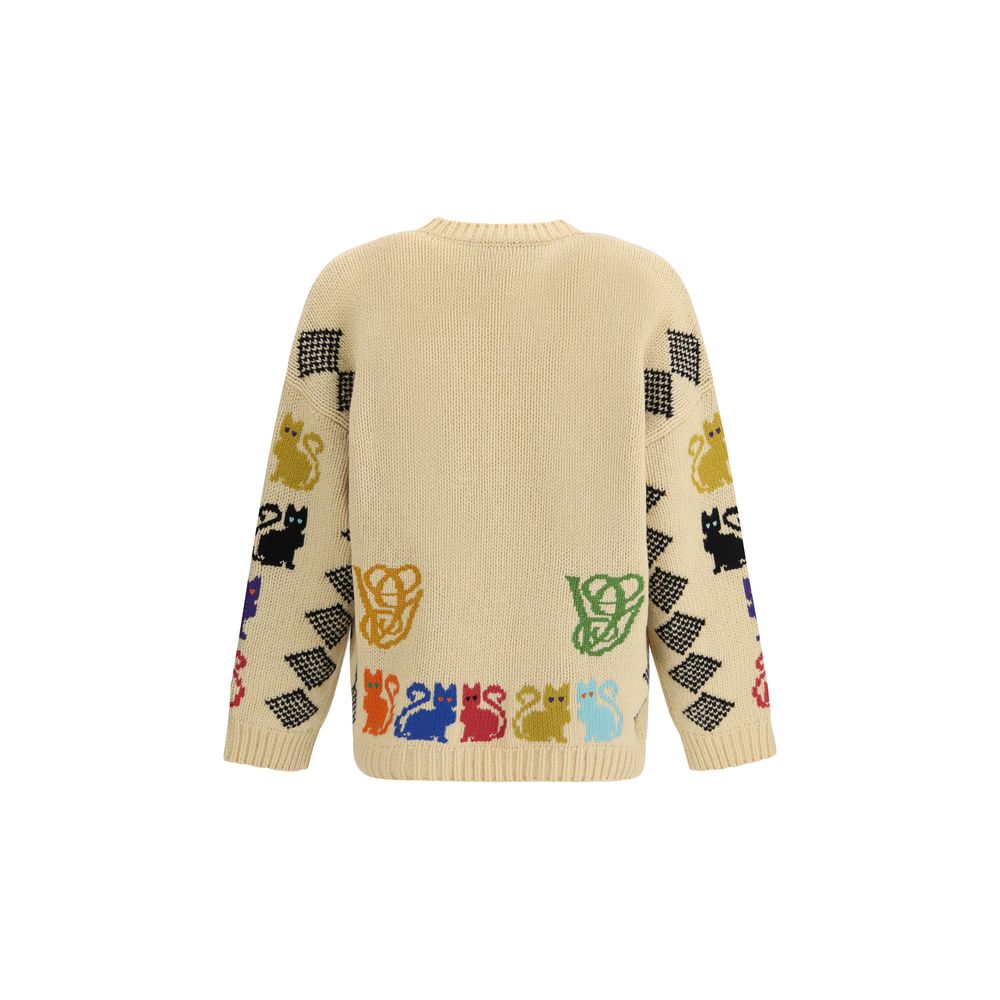 Valentino Garavani Mehrfarbige Strickjacke aus Fleece-Wolle