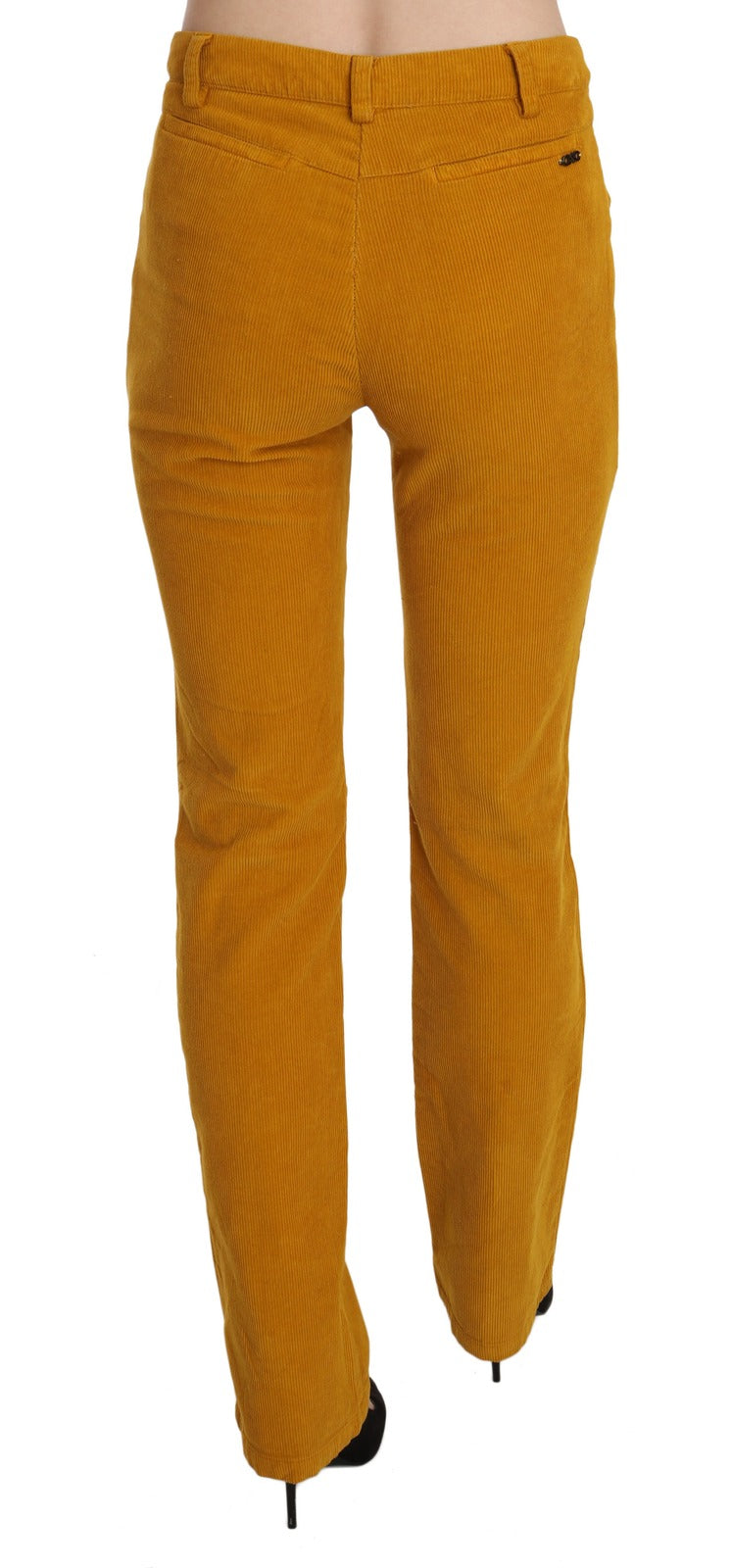 Costume National Orange High Waist Straight Leg Hose