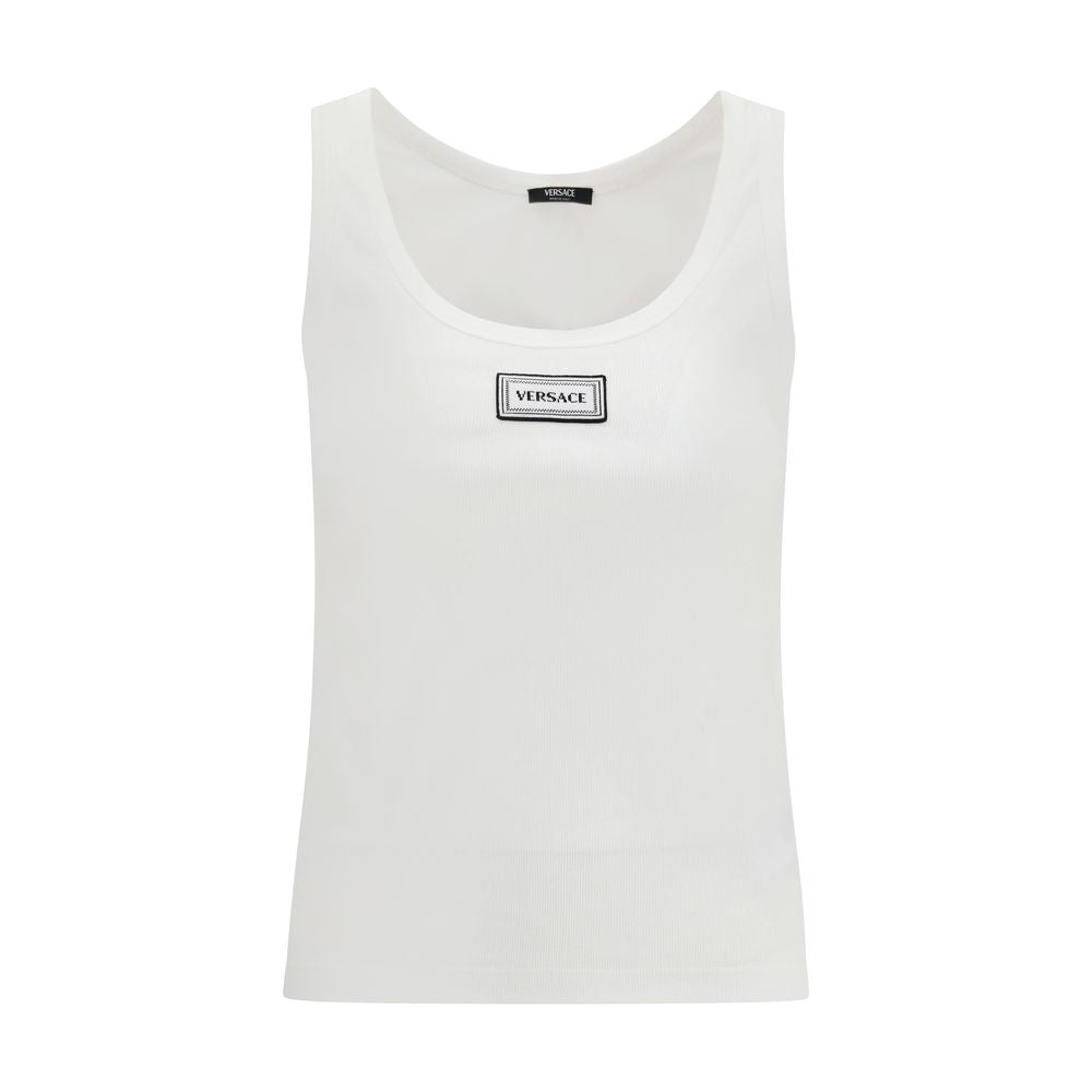 Versace Weiße Baumwoll-Tanktops