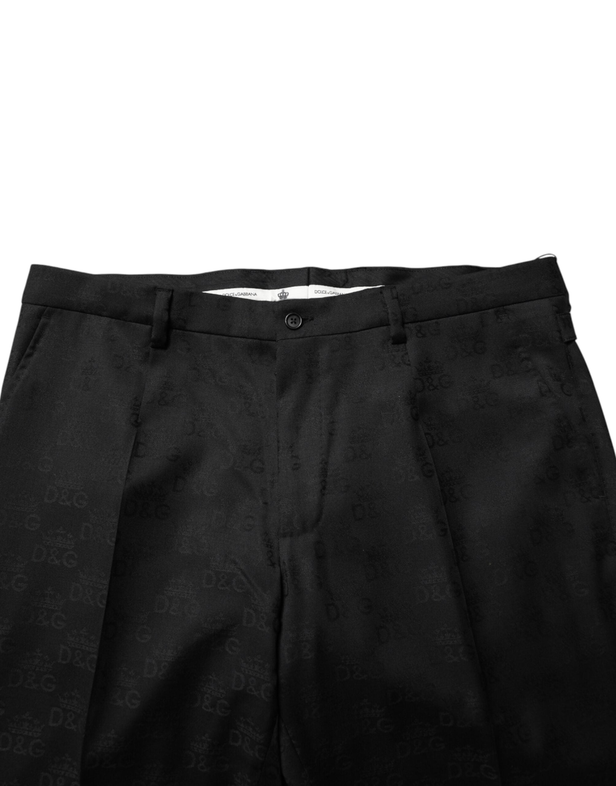 Dolce & Gabbana Schwarze Woll-Skinny-Hose für formelle Anlässe