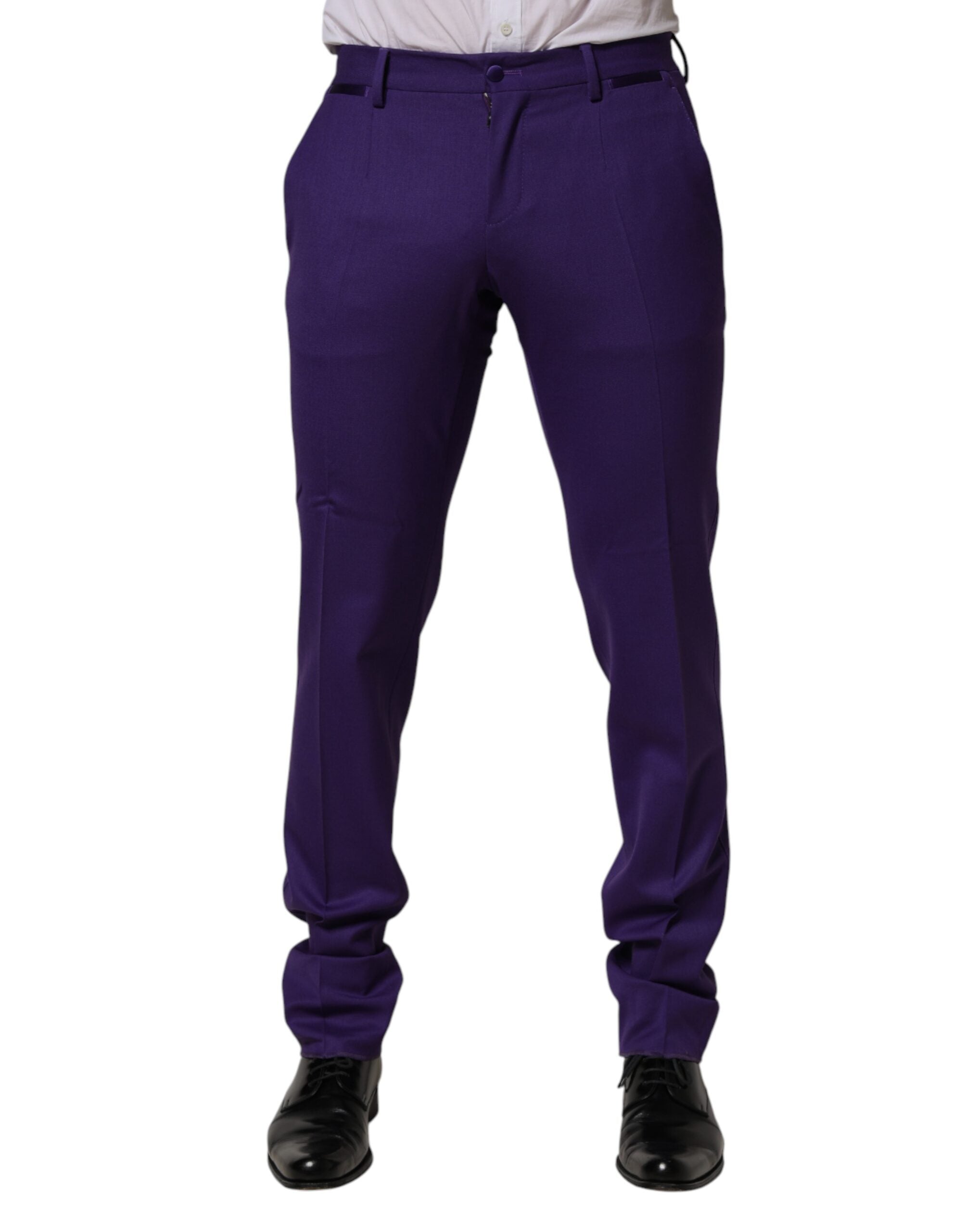 Dolce & Gabbana Lila Woll-Röhrenhose für Herren