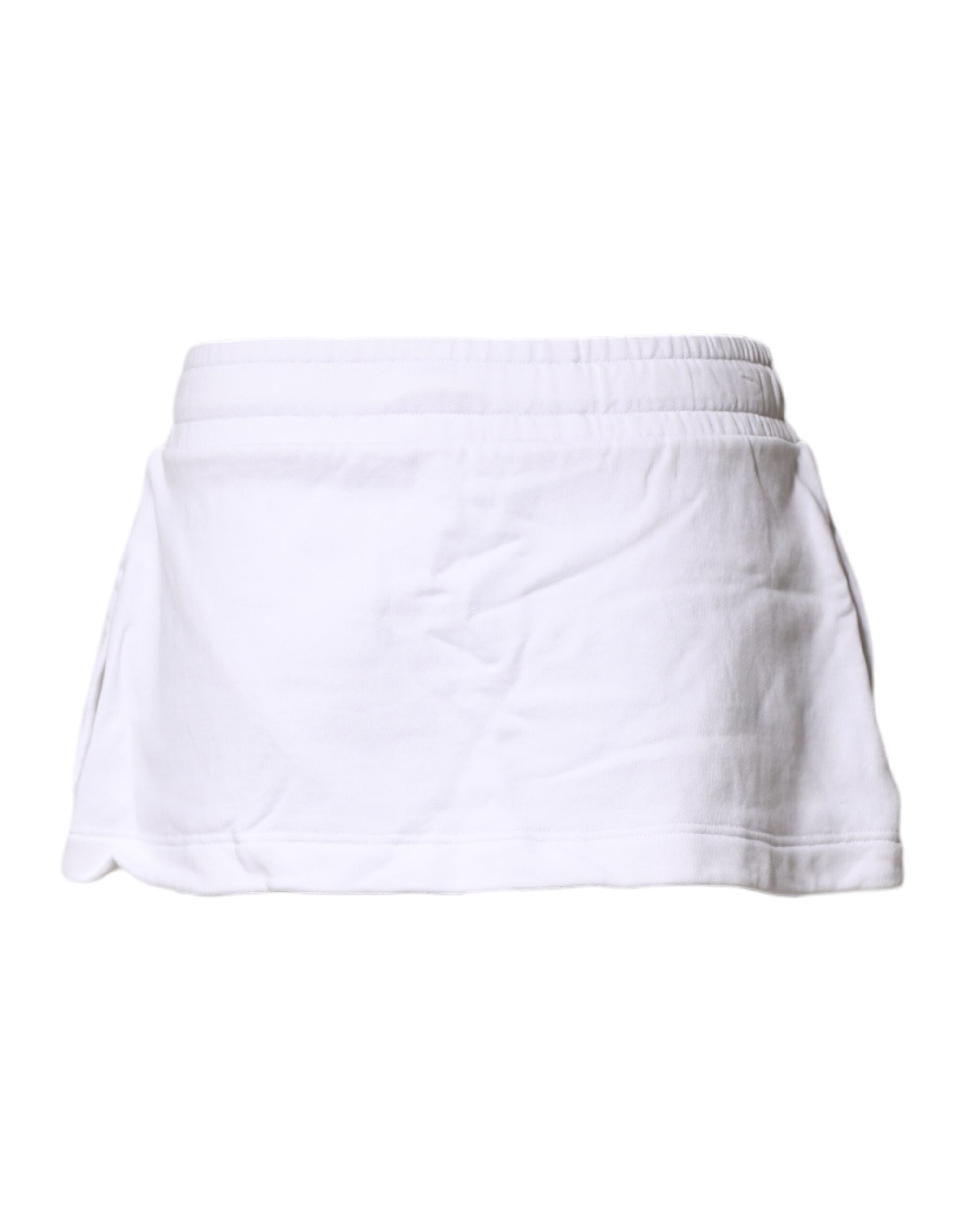 Dolce & Gabbana Weißrock aus Baumwollmischung, A-Linie, Mid-Waist, Mini