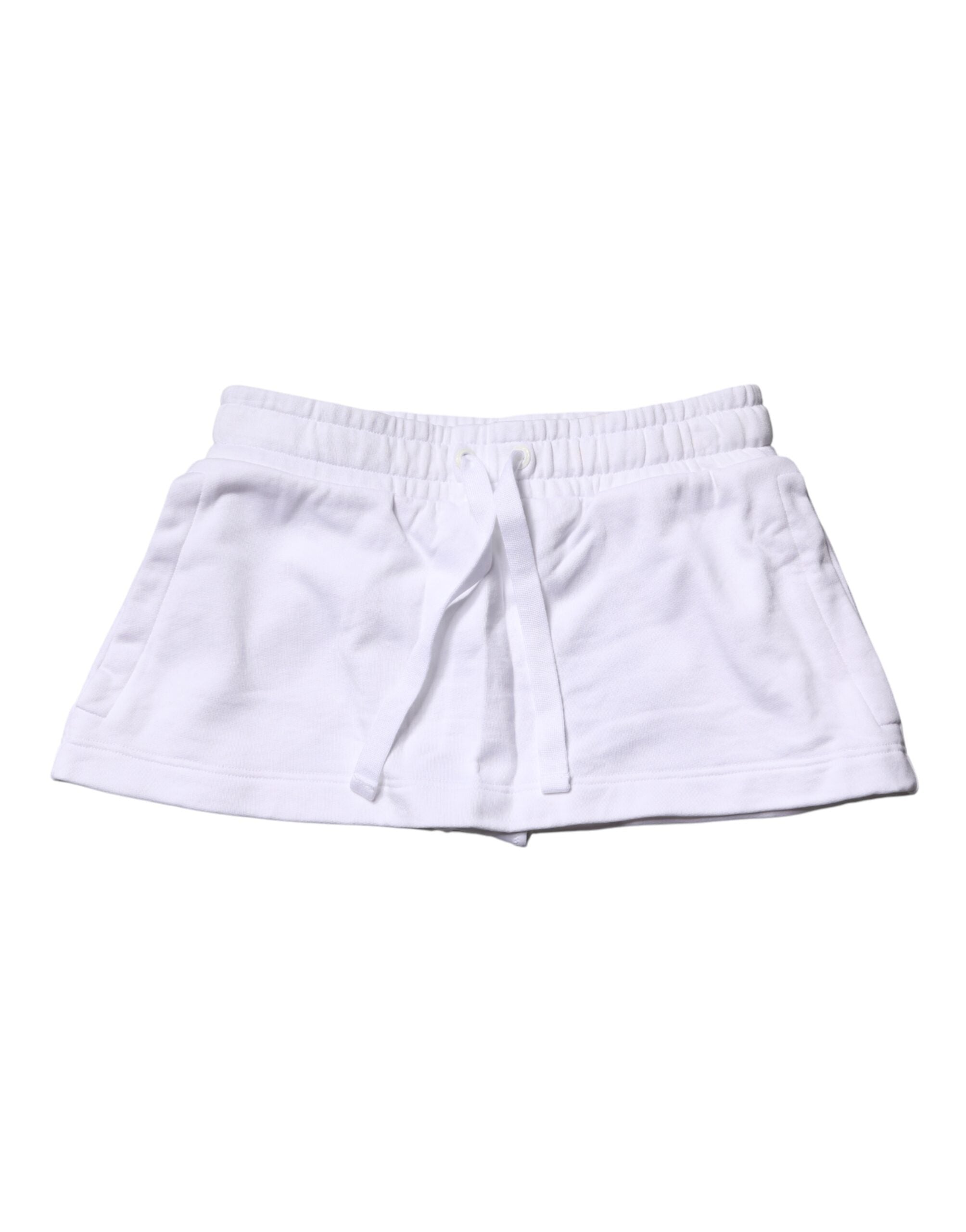 Dolce & Gabbana Weißrock aus Baumwollmischung, A-Linie, Mid-Waist, Mini