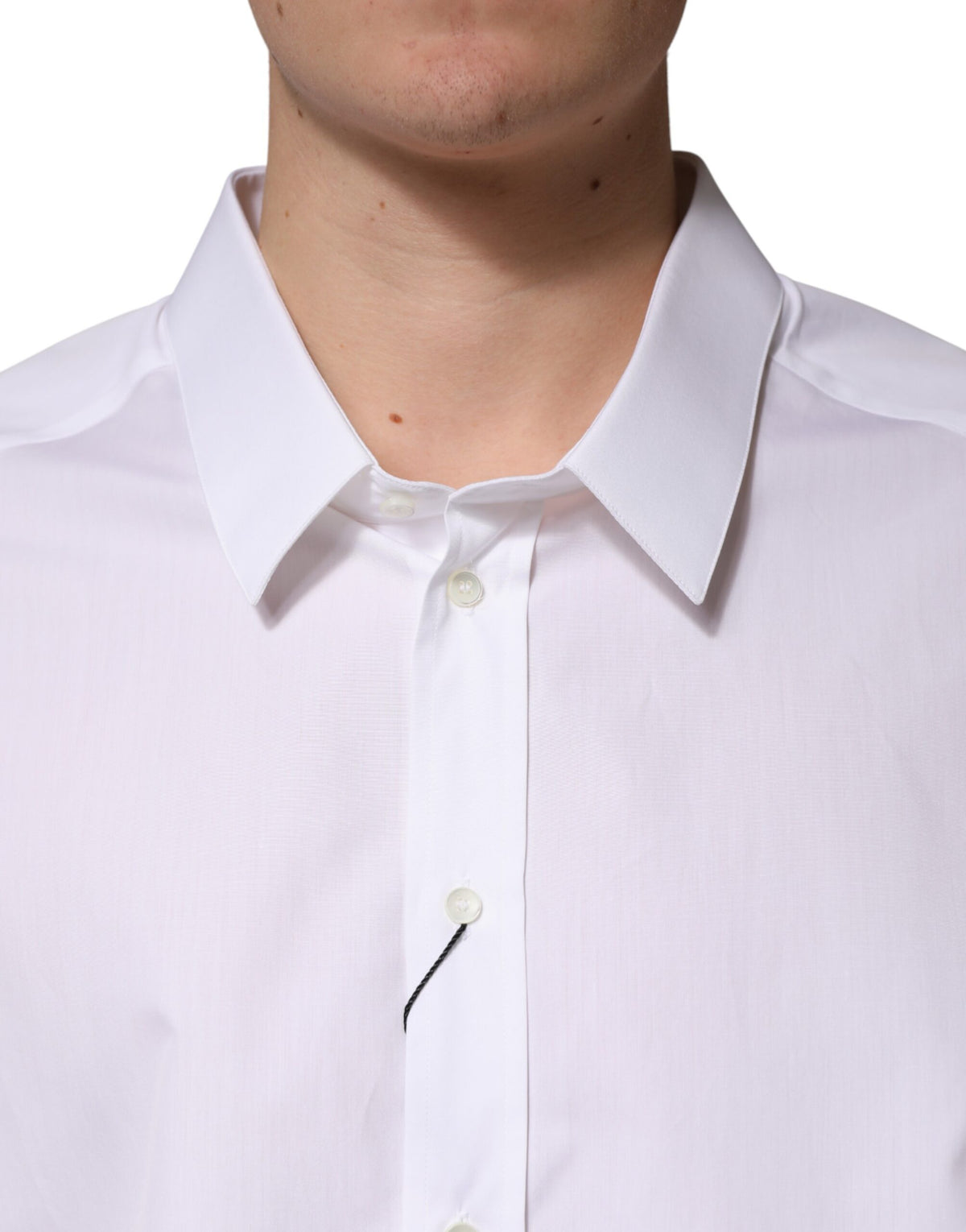 Dolce & Gabbana Weißes SARTORIA Hemd aus Baumwolle mit Kragen
