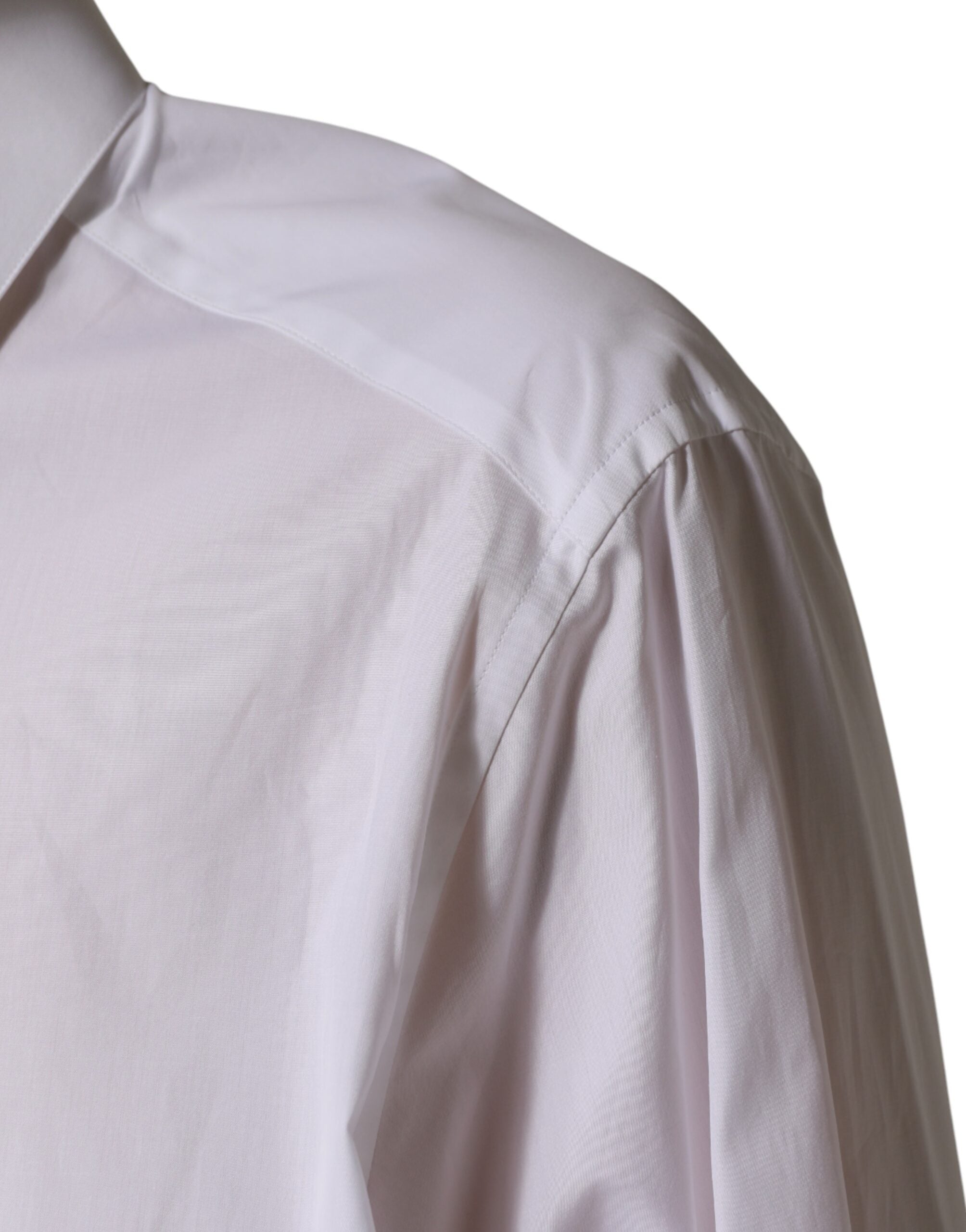 Dolce & Gabbana Weißes SARTORIA Hemd aus Baumwolle mit Kragen
