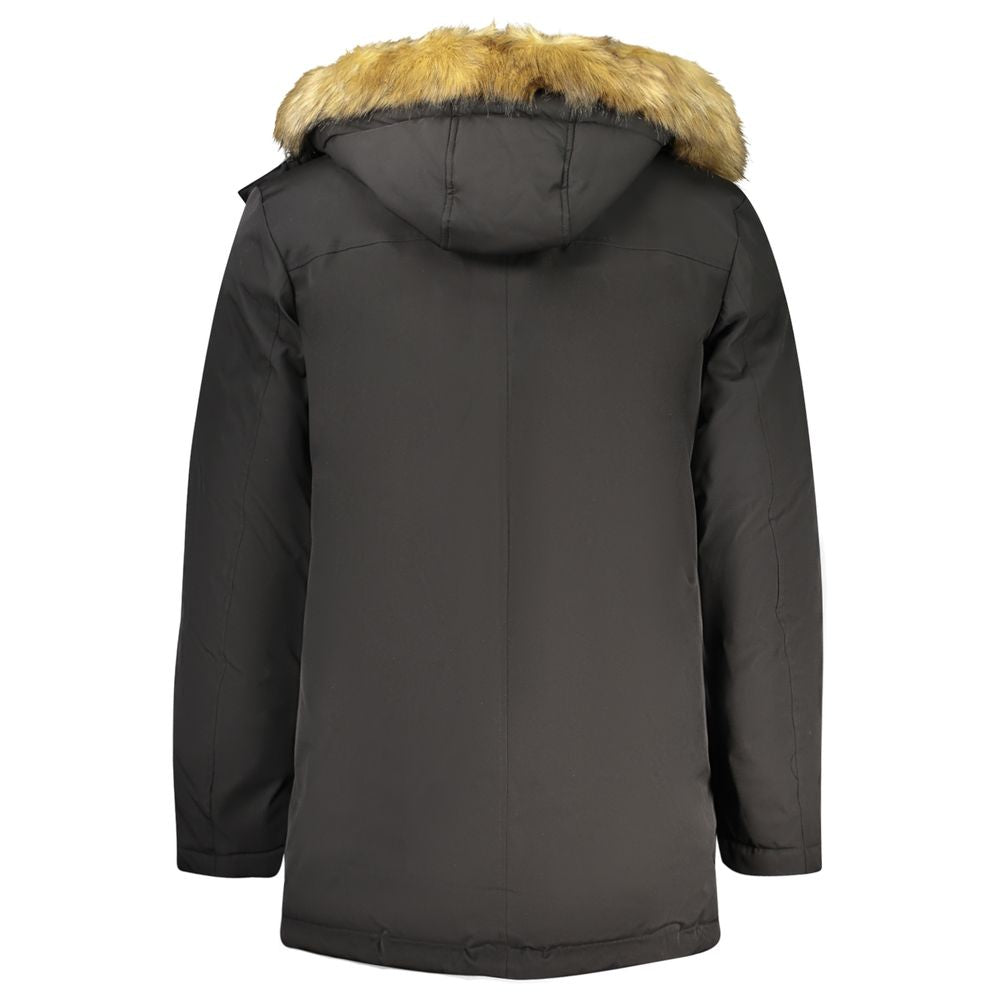 Guess Jeans Schwarze Polyester Herrenjacke