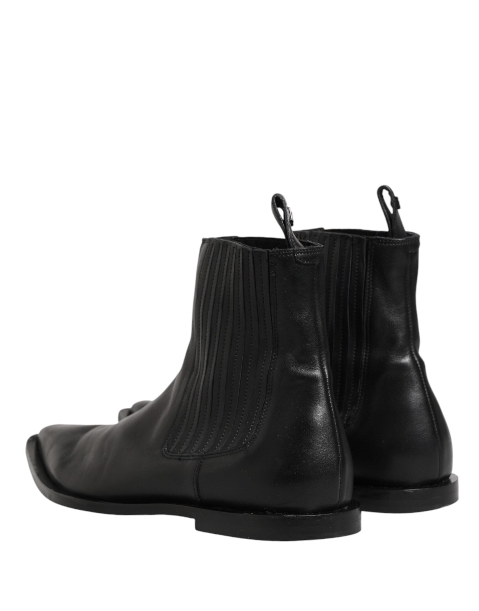 Dolce & Gabbana Schwarze Chelsea Herren Kurzschaft Stiefel Schuhe