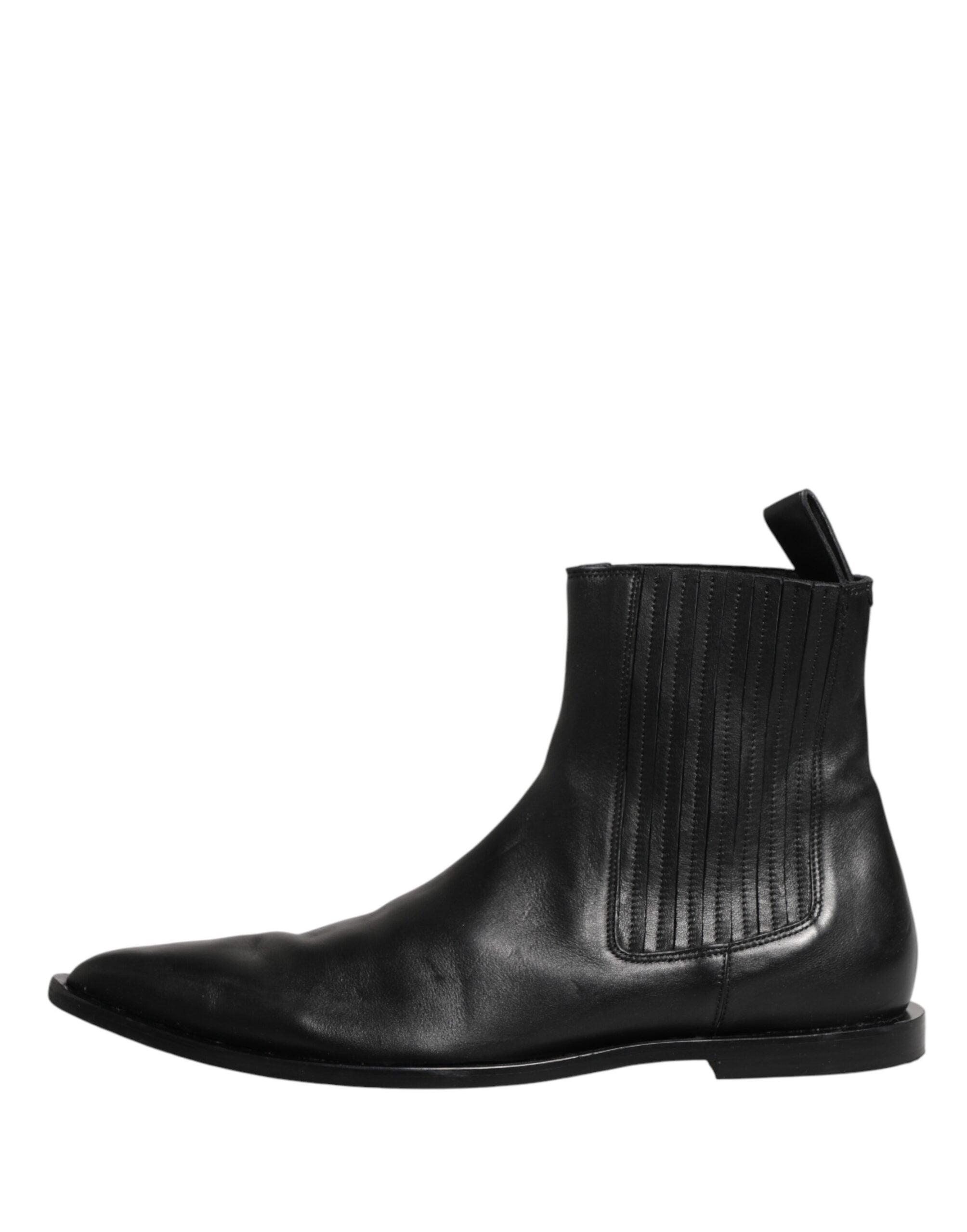 Dolce & Gabbana Schwarze Chelsea Herren Kurzschaft Stiefel Schuhe