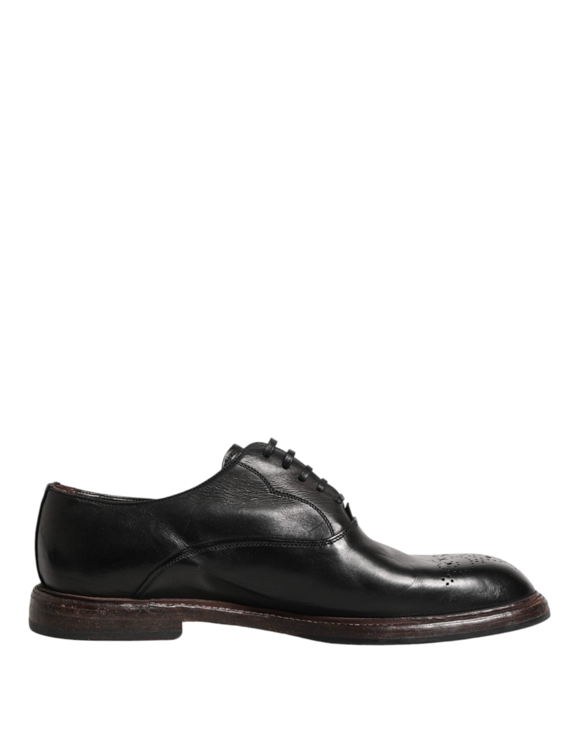 Dolce & Gabbana Schwarze Oxford-Schnürschuhe aus Kalbsleder