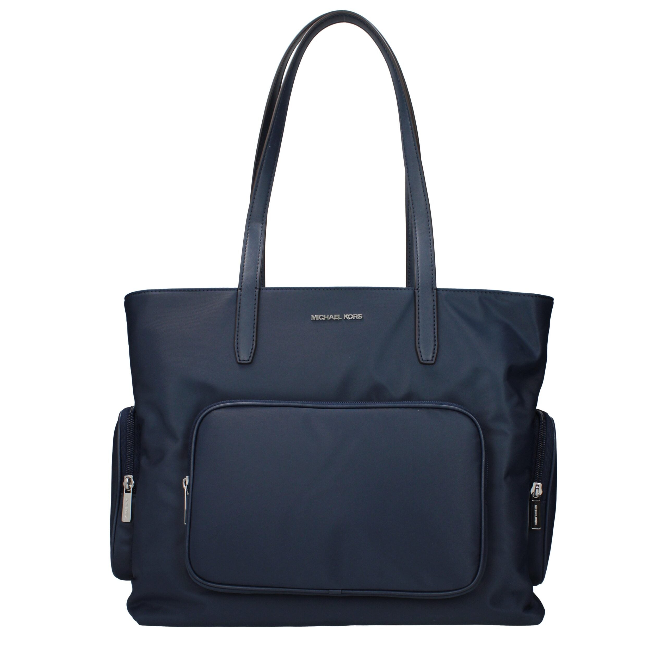 Michael Kors Blaue Stoff-Umhängetasche