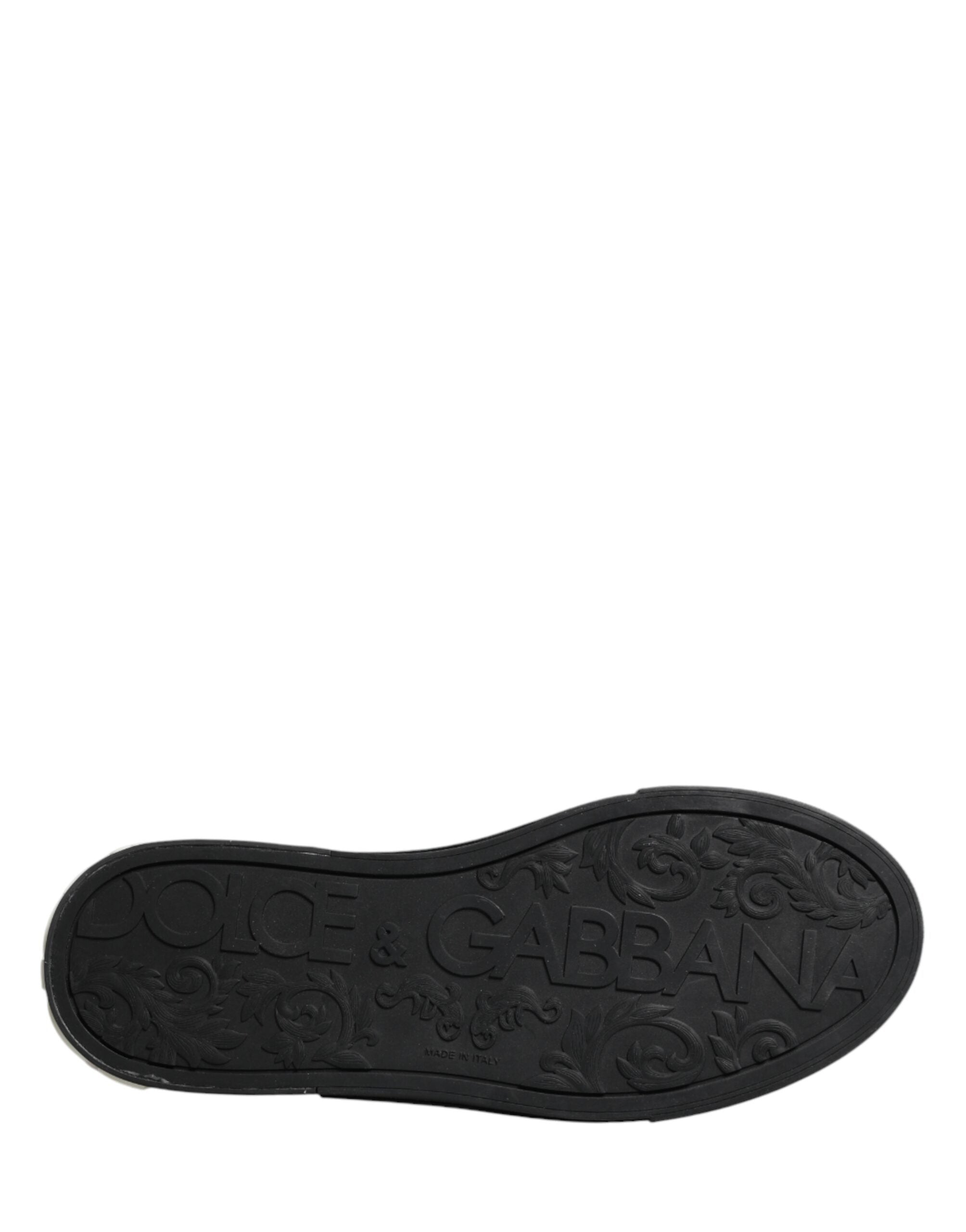 Dolce & Gabbana Blaue Canvas Sneaker mit Verzierungen zum Schlüpfen für Herren