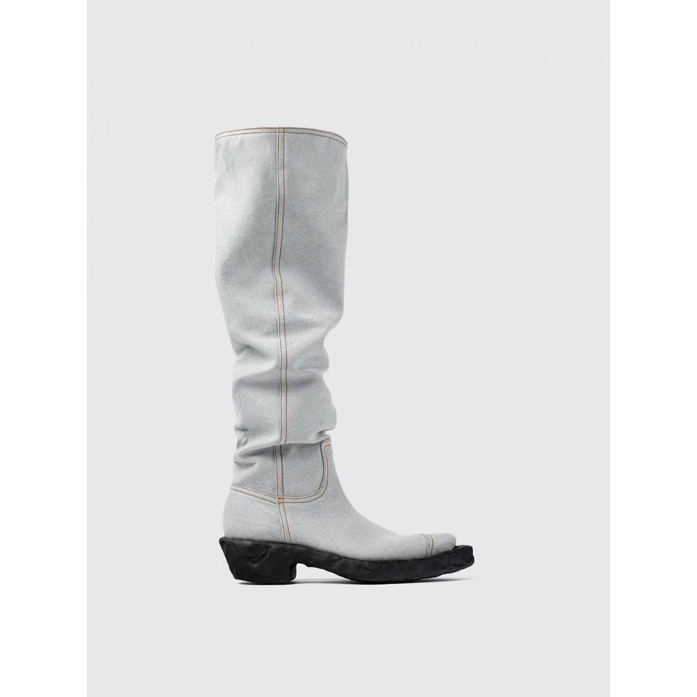 Camperlab Blaue Ankle Boots aus Denim und Gummi