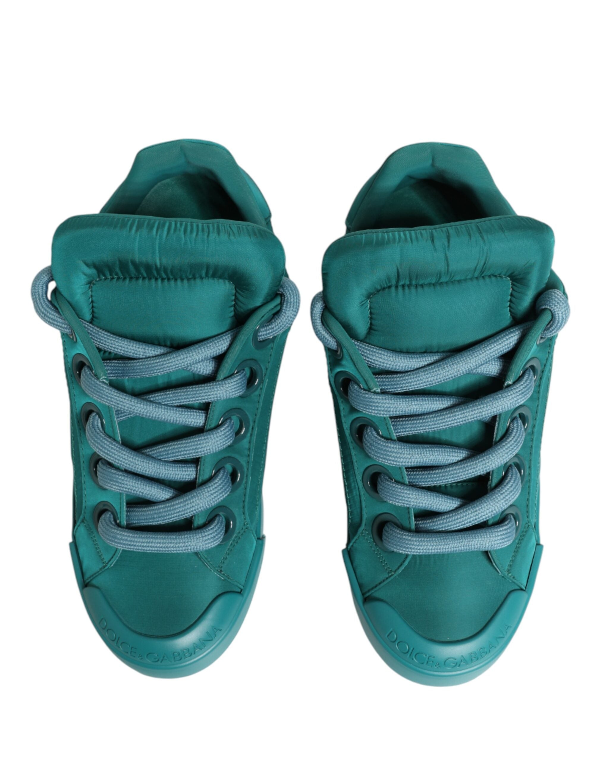 Dolce & Gabbana Teal Portofino Herren Low-Top-Sneaker