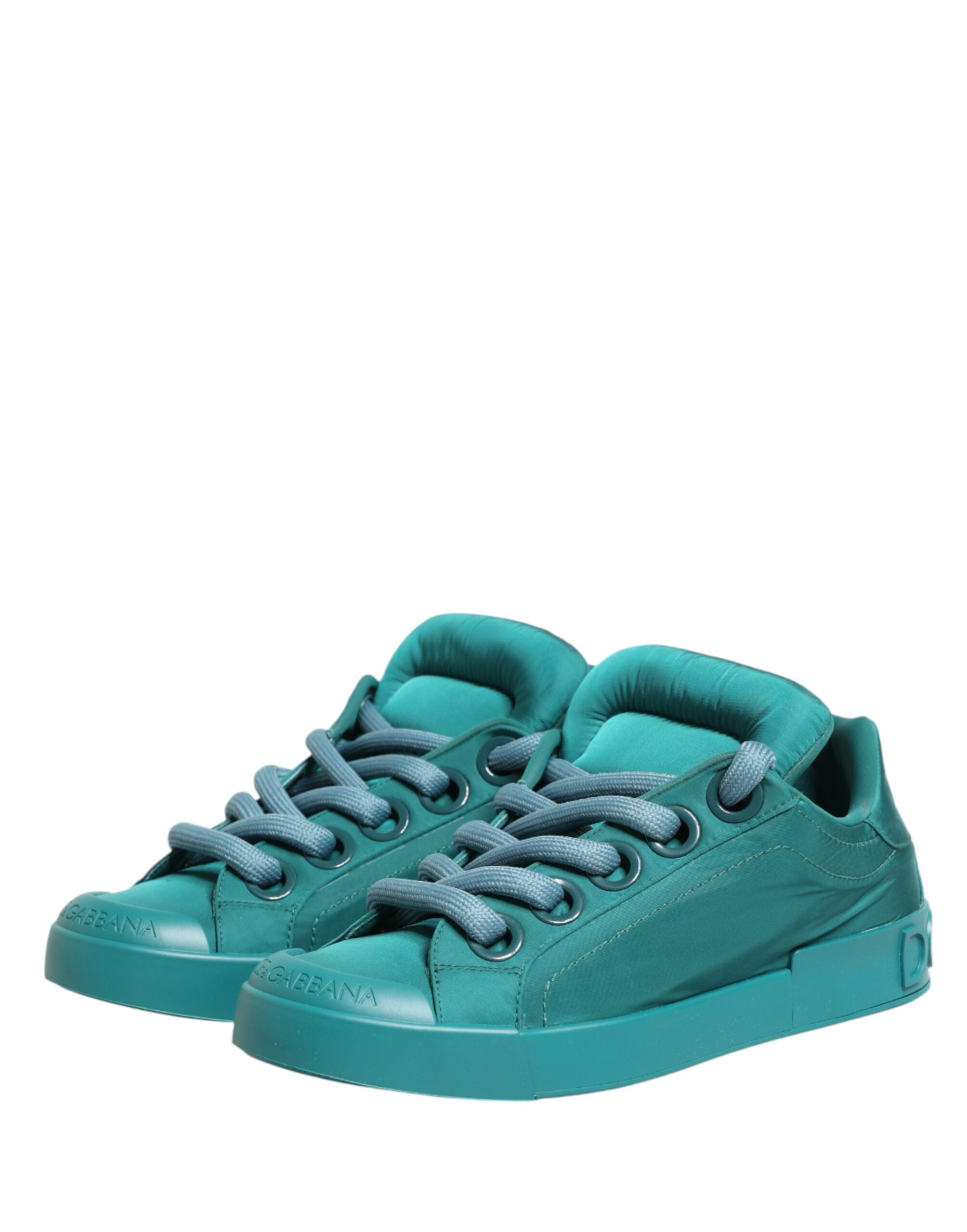 Dolce & Gabbana Teal Portofino Herren Low-Top-Sneaker