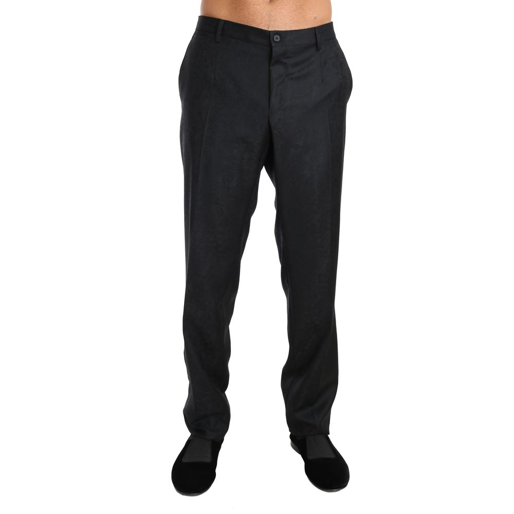 Dolce & Gabbana Graue Baumwoll-Anzughose
