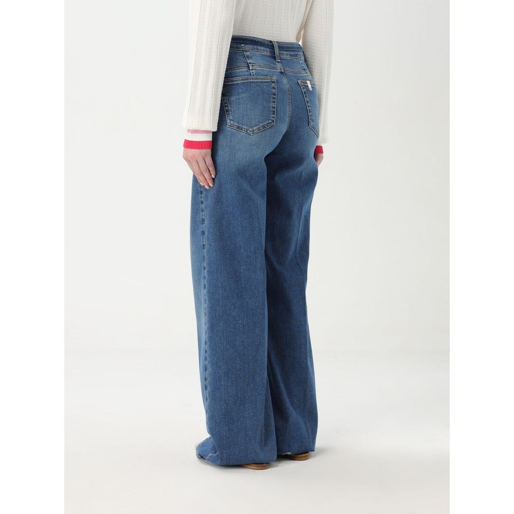 Liu Jo Blaue Baumwoll-Jeans mit ausgestelltem Bein