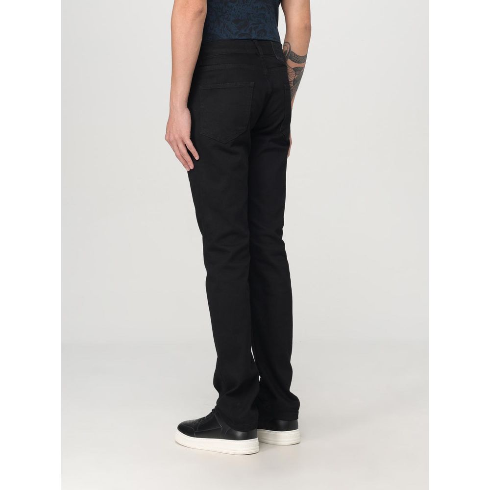 Just Cavalli Schwarze Baumwoll-Jeans mit geradem Bein