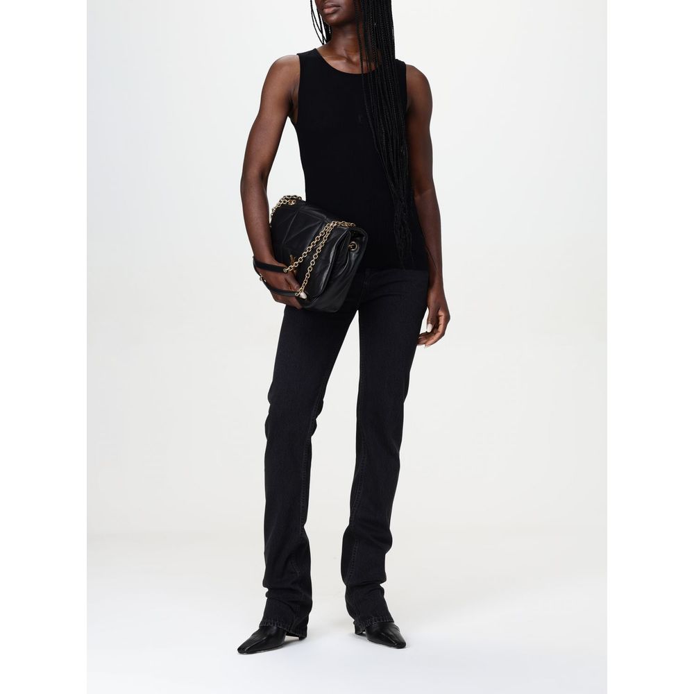 Saint Laurent Schwarze Baumwoll-Jeans mit geradem Bein
