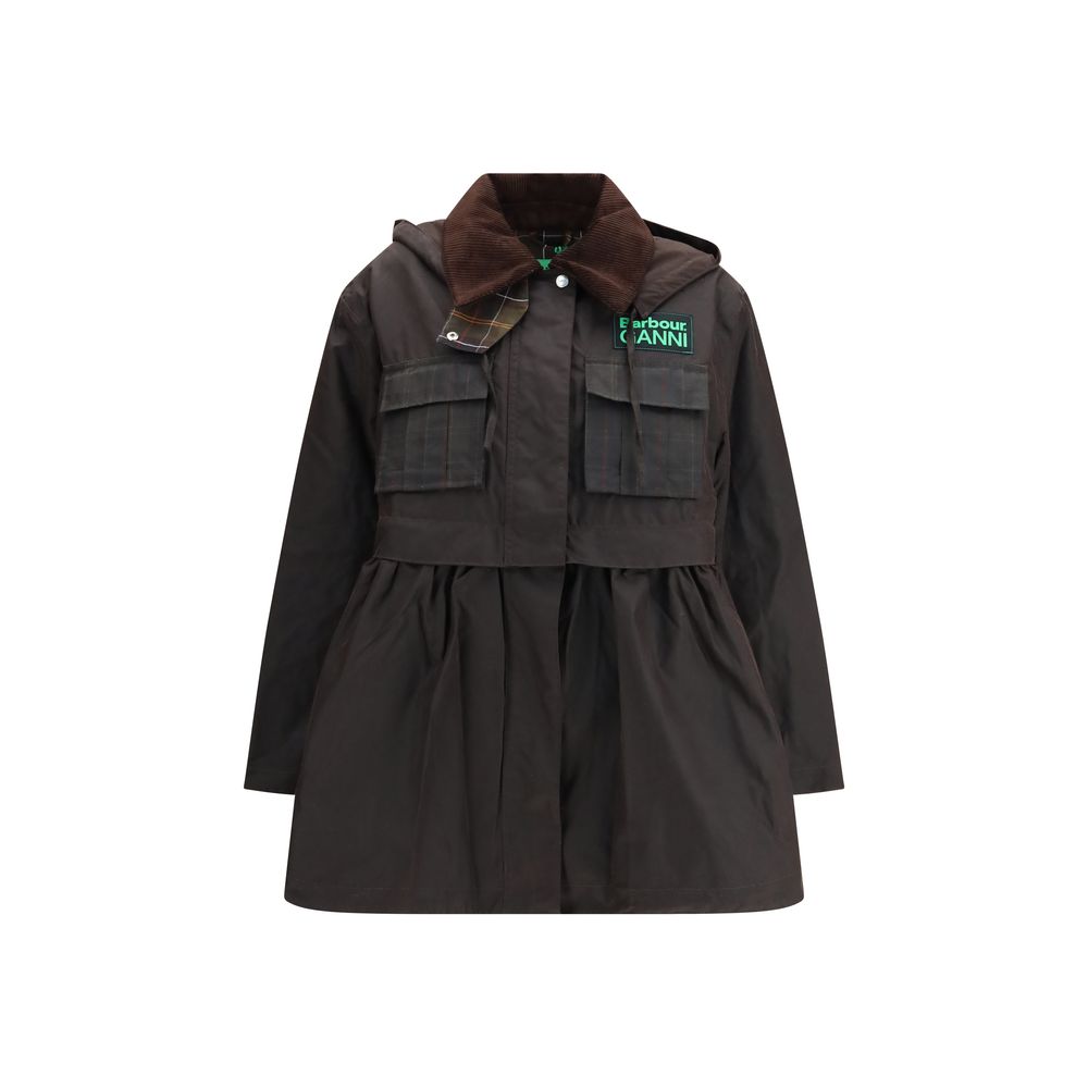 Barbour Brauner Baumwollmantel