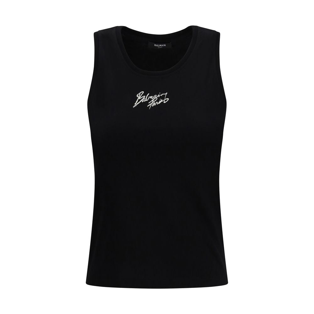 Balmain Schwarzes Baumwoll-T-Shirt