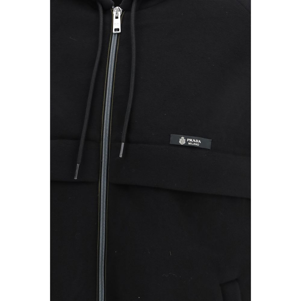 Prada Schwarze Shell-Jacke aus Polyester