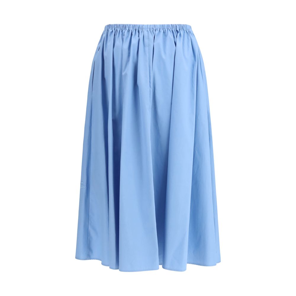 Marni Blaue Baumwoll-Midirock