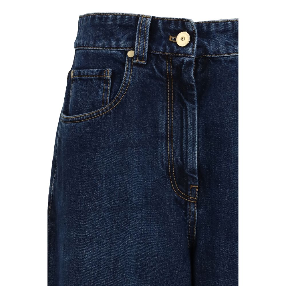 Brunello Cucinelli Blaue Baumwolljeans Denim