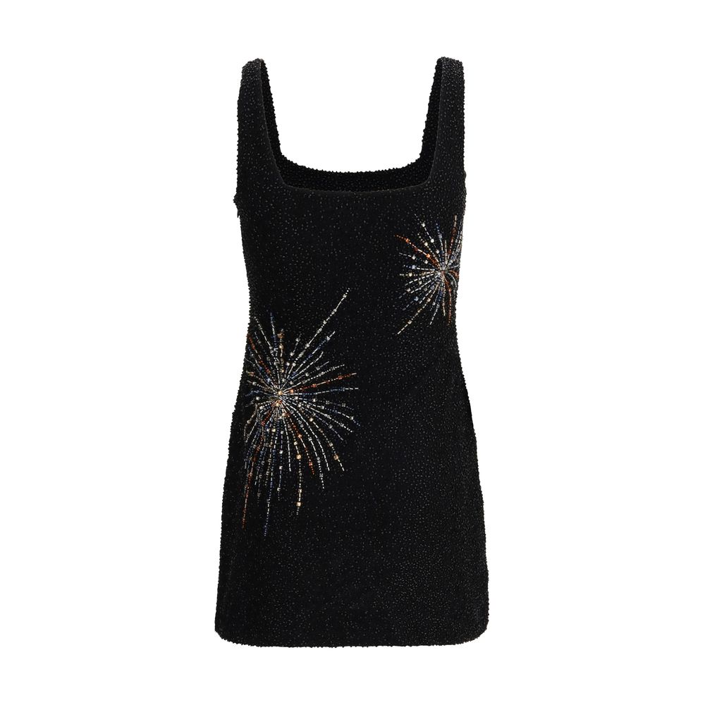 Staud Schwarzes Nylon-Freizeitkleid