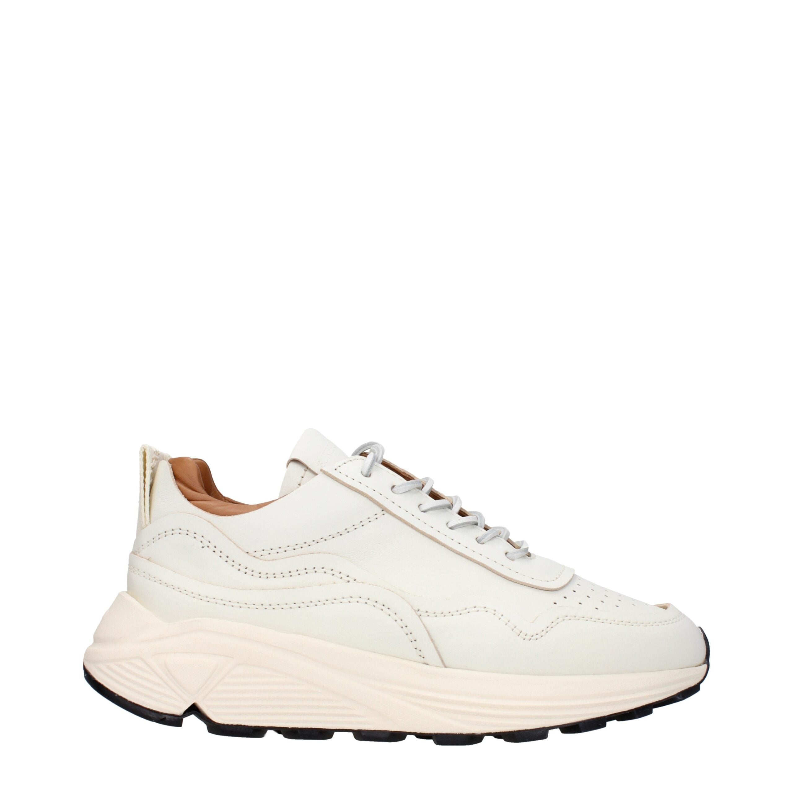 Buttero Weiße Low-Top-Sneaker aus Leder