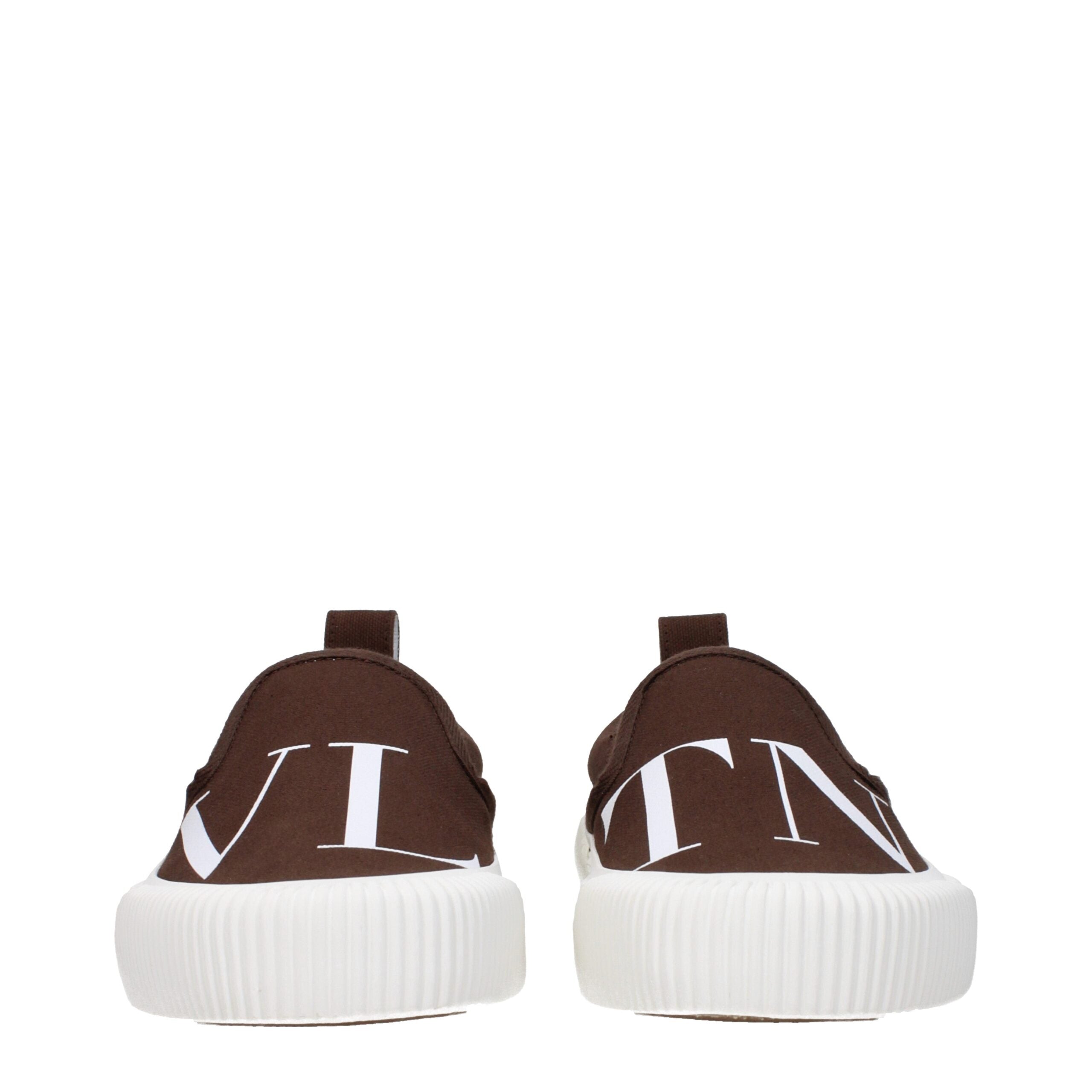 Valentino Garavani Braune Loafer aus Stoff zum Hineinschlüpfen
