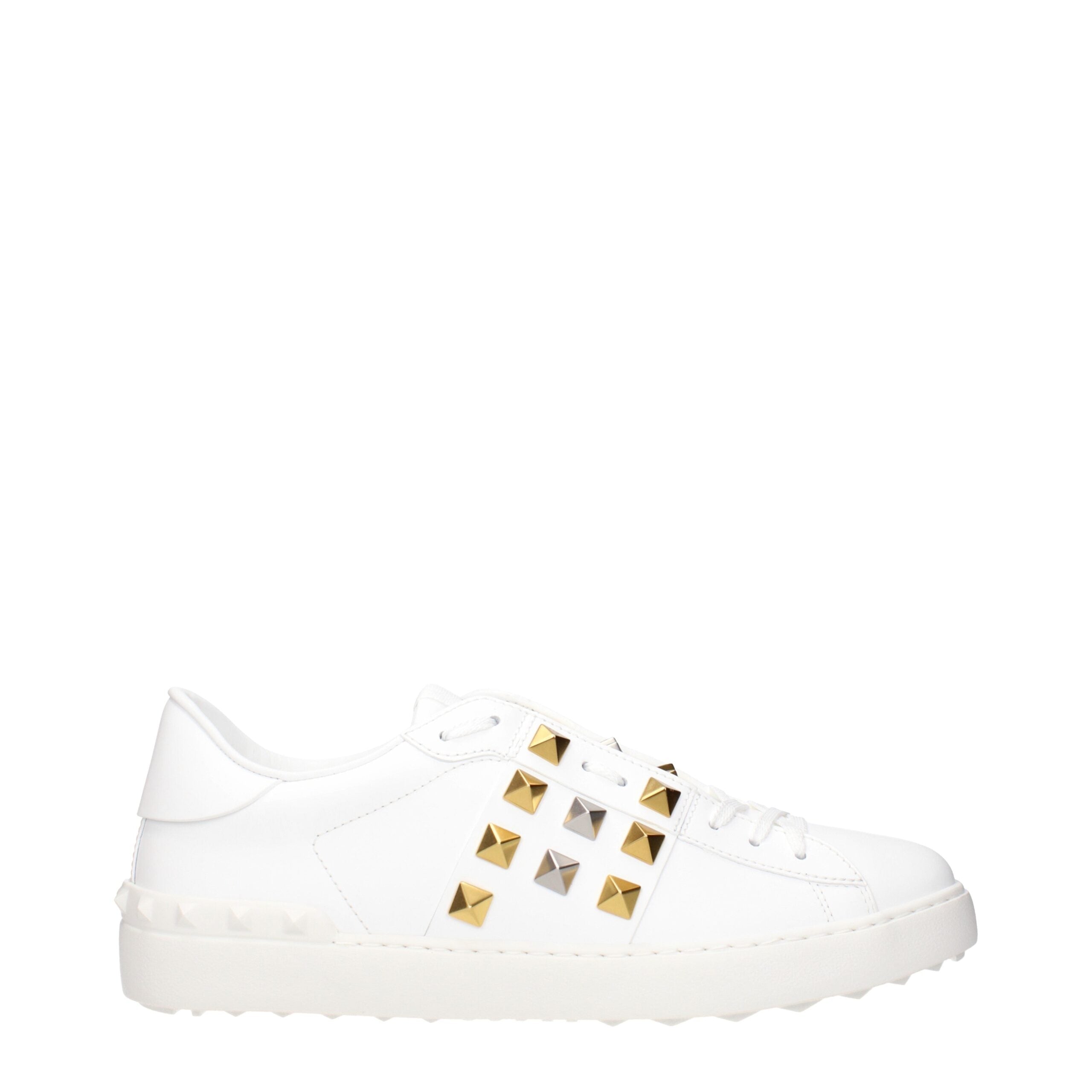 Valentino Garavani Weiße Low-Top-Sneaker aus Leder