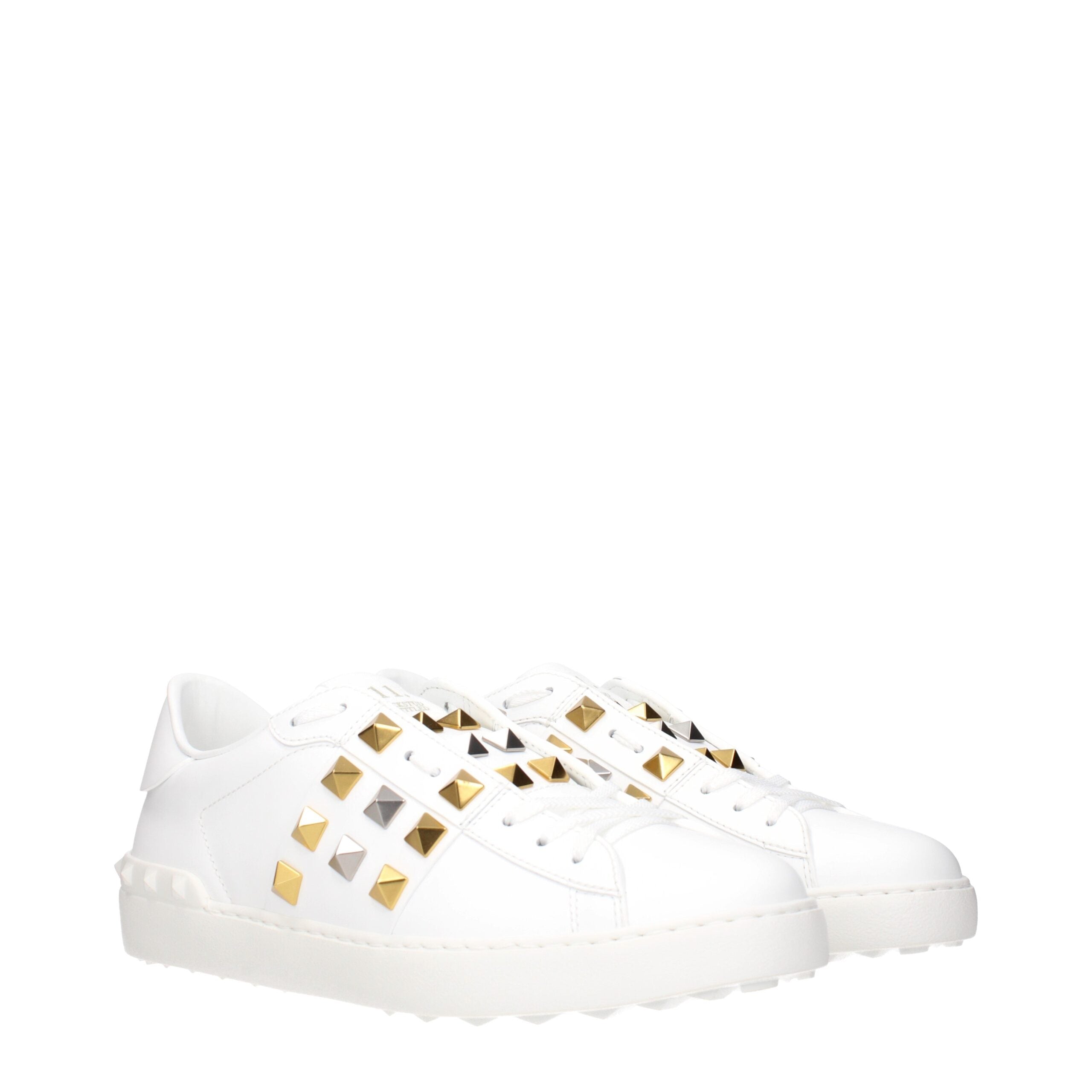 Valentino Garavani Weiße Low-Top-Sneaker aus Leder