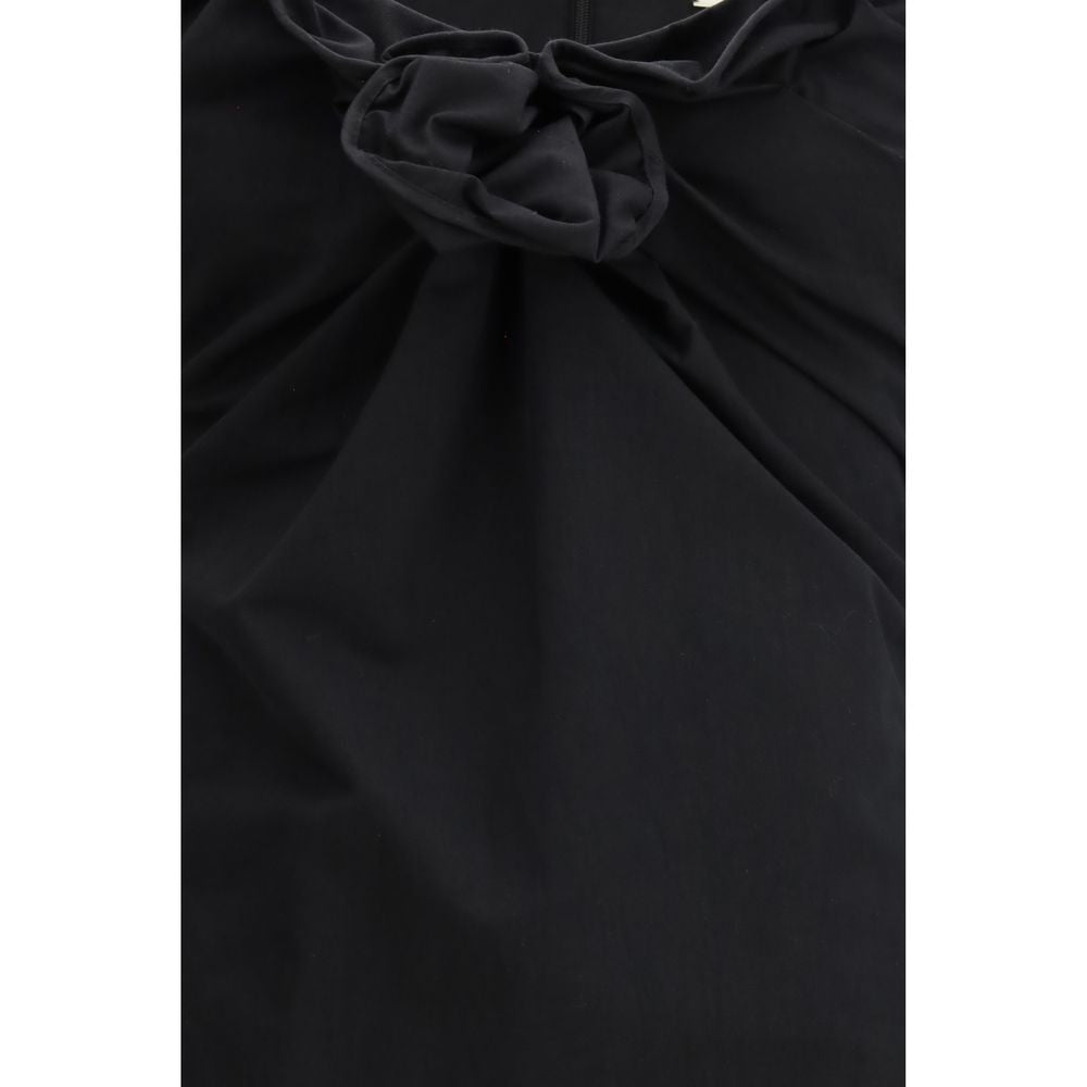 Magda Butrym Schwarzes Baumwoll-Freizeitkleid