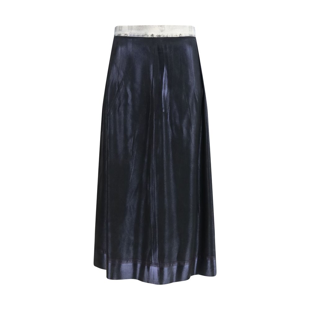 Maison Margiela Blaue Midi-Rock aus Acetat