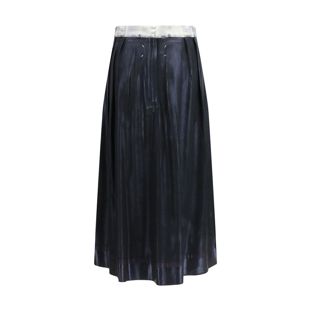 Maison Margiela Blaue Midi-Rock aus Acetat