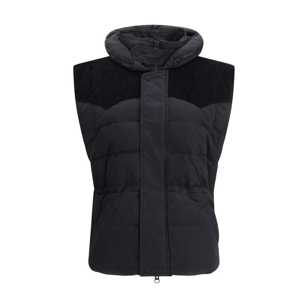 Isabel Marant Étoile Schwarze Polyamid-Ärmellose Jacke