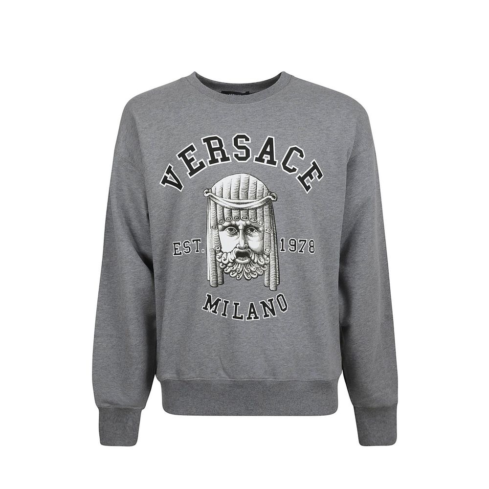 Versace Grauer Baumwollpullover