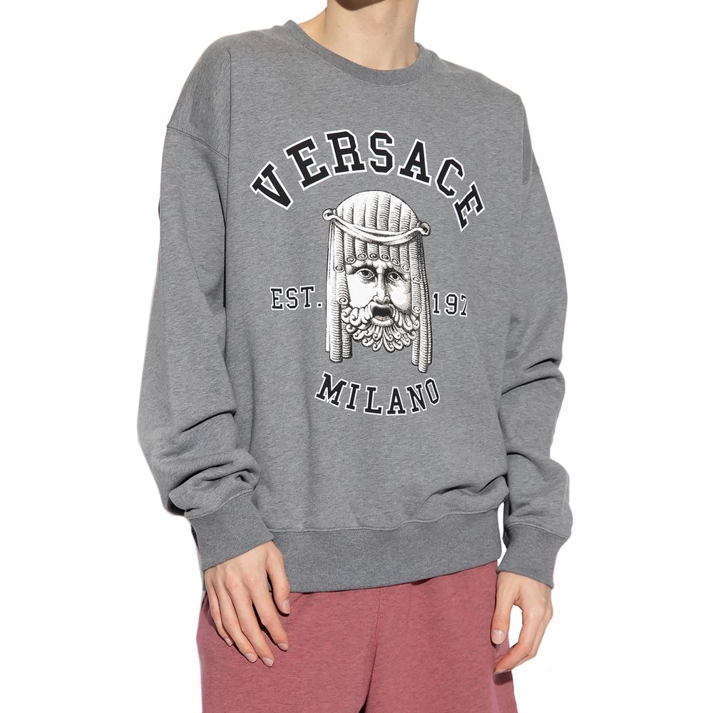 Versace Grauer Baumwollpullover