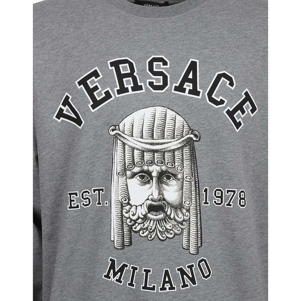 Versace Grauer Baumwollpullover