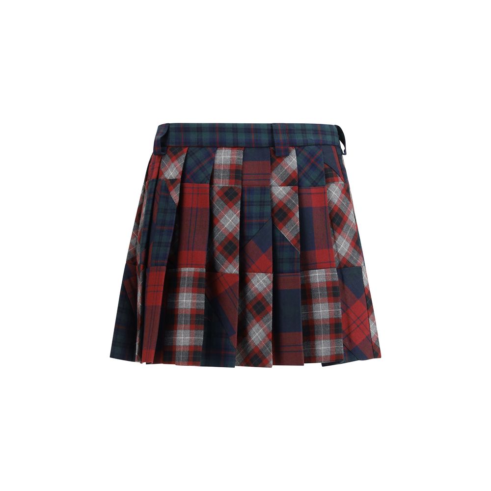 Miu Miu Minirock aus mehrfarbigem Fleece-Wolle