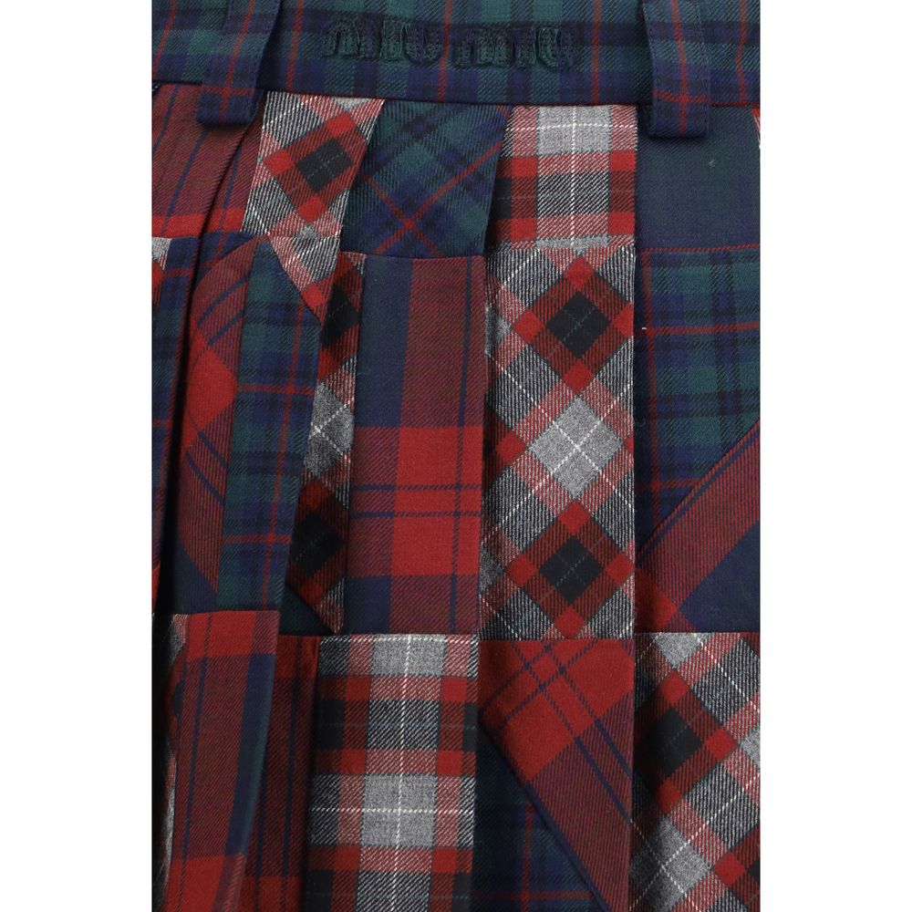 Miu Miu Minirock aus mehrfarbigem Fleece-Wolle