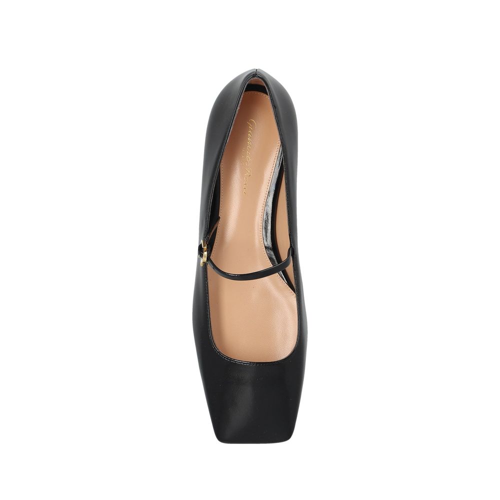 Gianvito Rossi Schwarze Ballerinas aus Kalbsleder