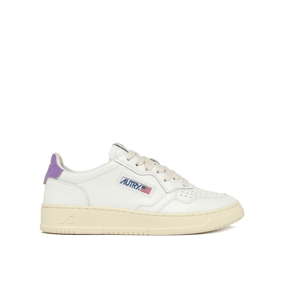 Autry Weiße Low-Top-Sneaker aus Leder